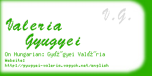 valeria gyugyei business card